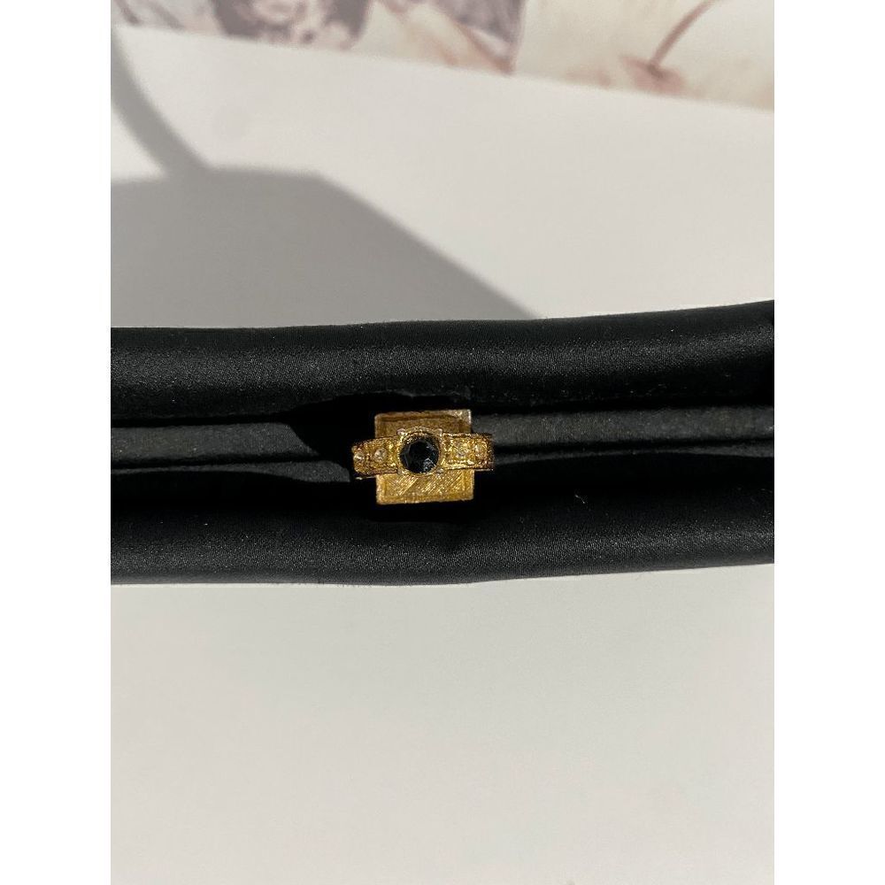 Vintage After Five Women’s Gold Ring Closure Evening Bag Black
